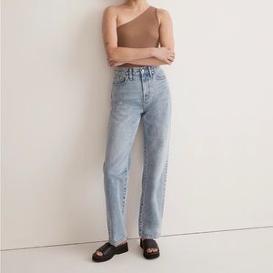 Madewell low-rise baggy straight jeans in Olvera wash